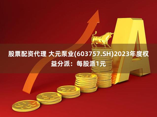 股票配资代理 大元泵业(603757.SH)2023年度权益分派：每股派1元