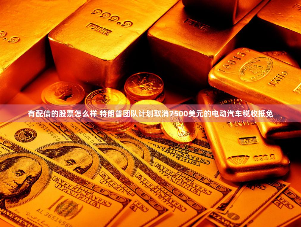 有配债的股票怎么样 特朗普团队计划取消7500美元的电动汽车税收抵免